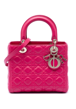 Christian Dior Pre-Owned 2014 Medium Lambskin Cannage Lady Dior satchel - Pink
