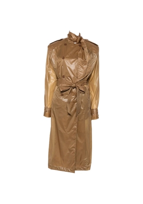 Saint Laurent Lavallière double-breasted belted trench coat - Neutrals