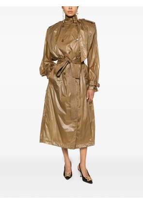 Saint Laurent Lavallière double-breasted belted trench coat - Neutrals