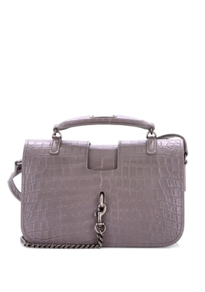 Saint Laurent Pre-Owned Charlotte Messenger Bag Crocodile Embossed Leather Medium crossbody bag - Grey