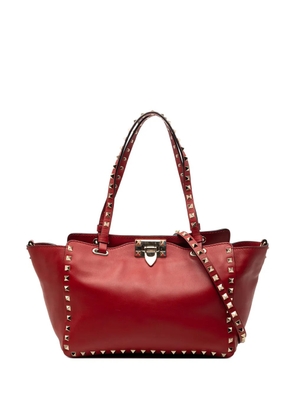 Valentino Garavani Pre-Owned 2000-2017 Small Leather Rockstud Trapeze satchel - Red