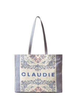 Claudie Pierlot figurative-pattern logo-print beach bag - Neutrals