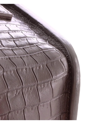 Saint Laurent Pre-Owned Charlotte Messenger Bag Crocodile Embossed Leather Medium crossbody bag - Grey