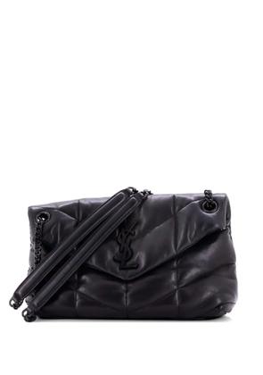 Saint Laurent Pre-Owned Loulou Puffer Shoulder Bag Quilted Leather Small crossbody bag - Black