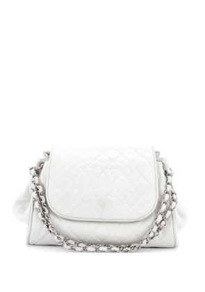CHANEL Pre-Owned Timeless Accordion Flap Bag Quilted Caviar shoulder bag - White