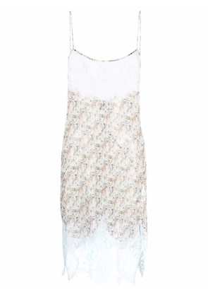 DSQUARED2 floral-print silk dress - Blue