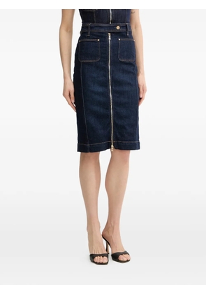 GUESS USA zip-up denim pencil skirt - Blue