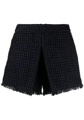 DSQUARED2 frayed-edge tweed shorts - Blue