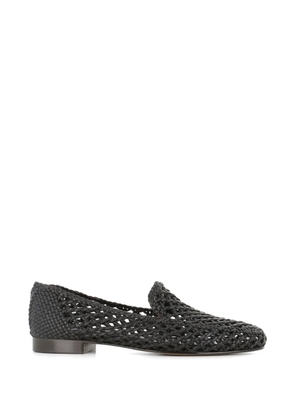 Le Monde Beryl woven leather loafers - Black