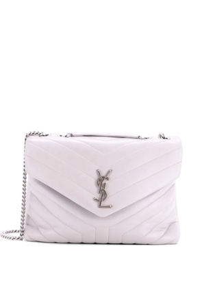 Saint Laurent Pre-Owned Loulou Matelasse Chevron Leather Medium shoulder bag - Grey