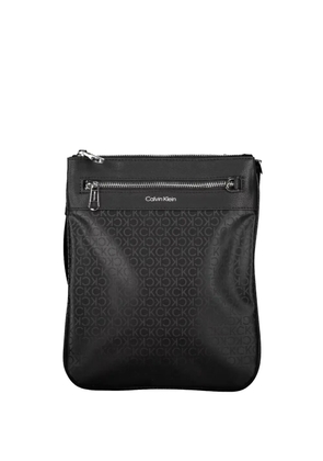 Calvin Klein monogram-pattern shoulder bag - Black