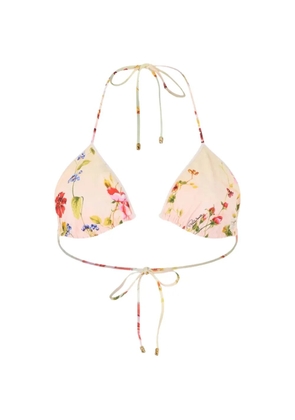 Roberto Cavalli Miami floral-print bikini top - Pink