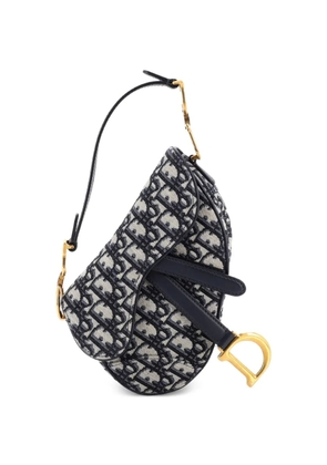 Christian Dior Pre-Owned Saddle Handbag Oblique Canvas Mini shoulder bag - Blue