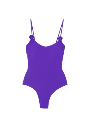 Fisico ring-detail swimsuit - Purple