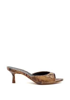 Julie Dee python-print leather sandals - Brown