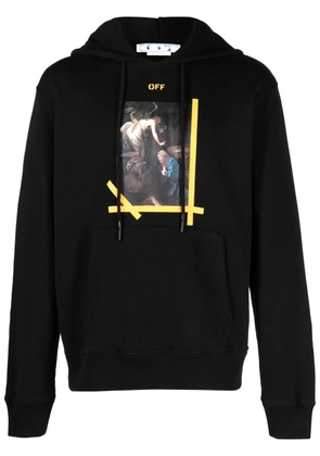 Off-White Arrows-motif drawstring hoodie - Black