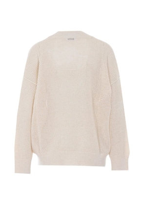 Brunello Cucinelli open-knit cashmere cardigan - Neutrals