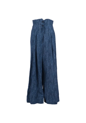 Ermanno Scervino button-detail palazzo pants - Blue