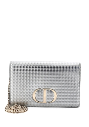 Christian Dior Pre-Owned 30 Montaigne 2-in-1 Pouch Micro Cannage Metallic Calfskin belt bag