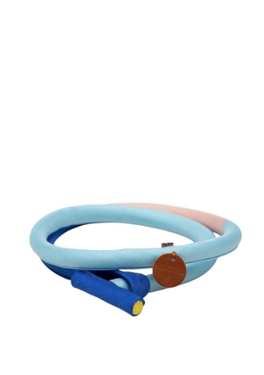 Hermès Pre-Owned 2020-2026 Silk and Cord Petit H Double Tour Bracelet costume bracelet - Blue