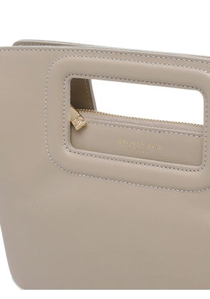 MY BEST BAG cut-out leather clutch bag - Neutrals