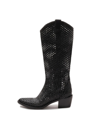 Zolfo woven perforated boots - White