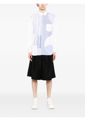 Comme Des Garçons Shirt patchwork striped shirt - Blue