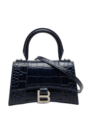 Balenciaga Pre-Owned 2021 Croc Embossed Hourglass Top Handle Bag XS satchel - Blue
