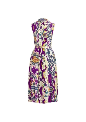 Polo Ralph Lauren ikat buttoned midi dress - Neutrals