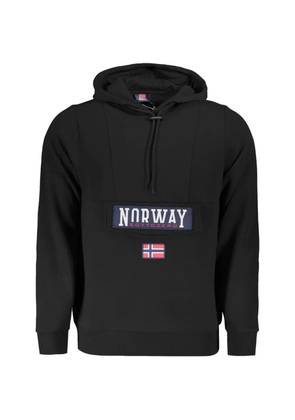 NORWAY 1963 Sottozero logo-patch hoodie - Black