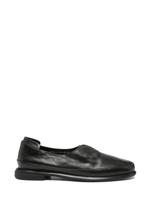 SERGIO MORETTI FIRENZE center-seam leather loafers - Black