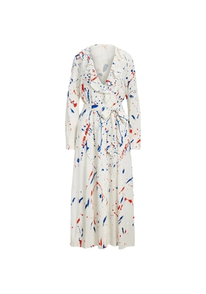 Polo Ralph Lauren splash-print midi dress - White