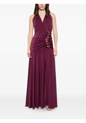 LE RJTANGE ruffled-detail maxi dress - Purple