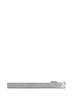 Tateossian D-Shape patterned tie clip - Silver