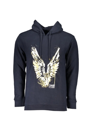 Cavalli Class eagle-print hoodie - Blue