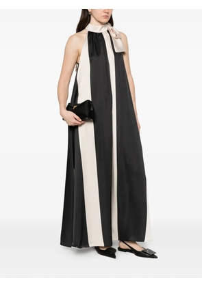 LE RJTANGE striped halterneck maxi dress - Neutrals