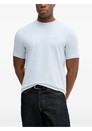 Karl Lagerfeld logo-embroidered T-shirt - Blue