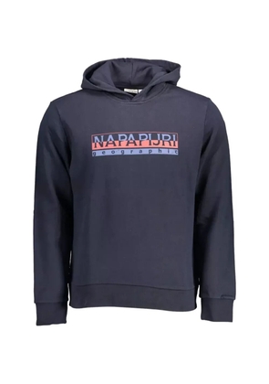 Napapijri logo-print hoodie - Blue