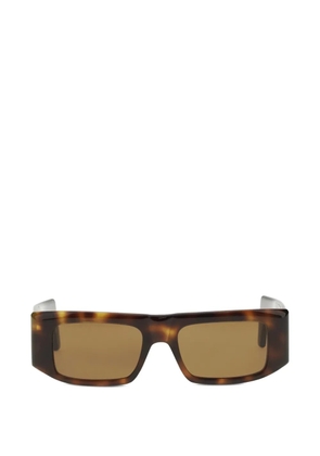 VALENTINO GARAVANI EYEWEAR V-logo rectangle-frame sunglasses - Brown