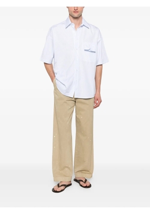 MTL STUDIO Polsino stripe-pattern shirt - White