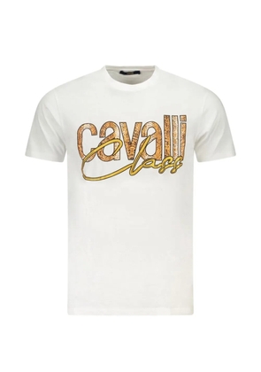 Cavalli Class logo-print cotton T-shirt - White