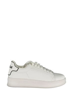 Gaelle logo-print lace-up sneakers - White