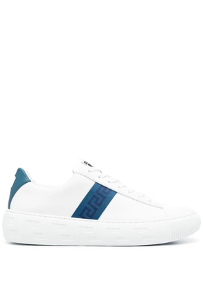 Versace Greca stripe low-top sneakers - White