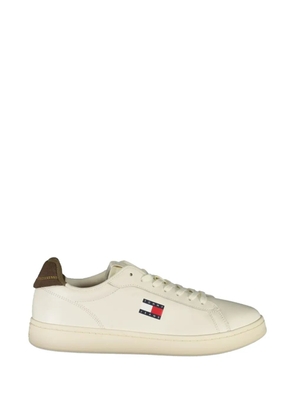 Tommy Hilfiger logo-patch leather sneakers - Neutrals