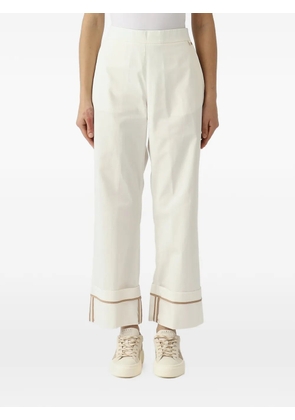 Herno piped-trim turn-up trousers - Neutrals
