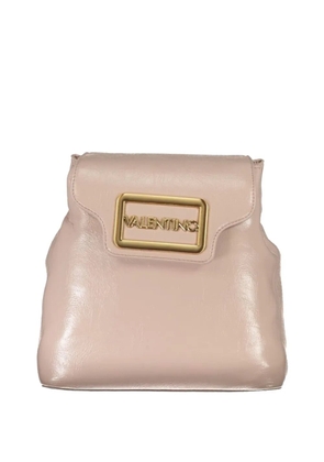 MARIO VALENTINO logo-plaque leather backpack - Pink