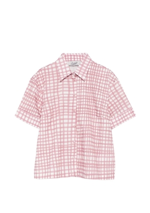 Pence Laura gingham-check short-sleeve shirt - Pink