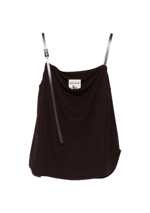 Semicouture Kayly buckle-strap top - Brown
