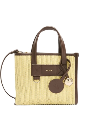 Furla Divide It woven leather tote bag - Neutrals