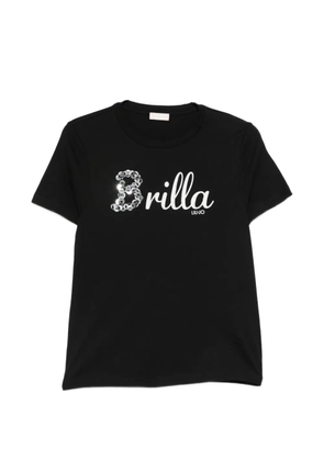 LIU JO sequin-embellished T-shirt - Black